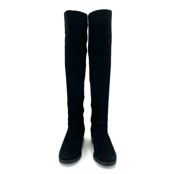 Blondo Velma Flat Over-The-Knee Tall Boot Size 7.5M Black Leather Waterproof OTK - Picture 2 of 16